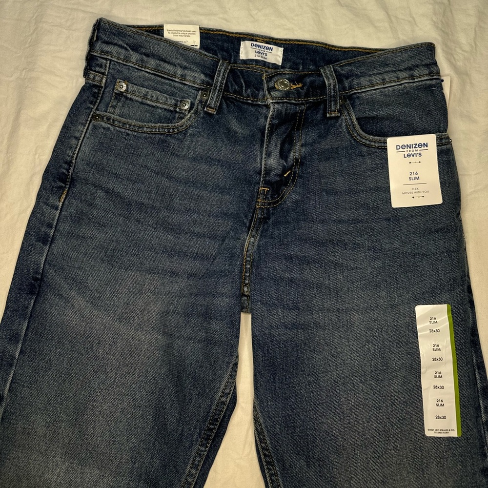NWT Levi’s Jeans Dark Blue Denim Slim Men Denizen from Levi's 28 x 30 NEW - Picture 2 of 7